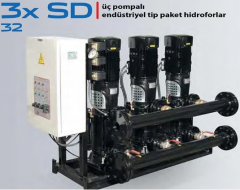 STAR 3xSD 32/5  3x10 HP 380V DÜŞEY MİLLİ ÜÇ POMPALI  ENDÜSTRİYEL TİP PAKET HİDROFOR (3 POMPALI)