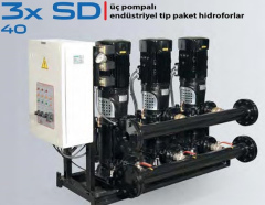 STAR 3xSD 40/2  3x10 HP 380V DÜŞEY MİLLİ ÜÇ POMPALI  ENDÜSTRİYEL TİP PAKET HİDROFOR (3 POMPALI)