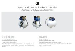 Aquastrong  CH 24 WJ 60      0.6Hp 220V   24 Litre  Yatık Tanklı Jet Paket Hidrofor