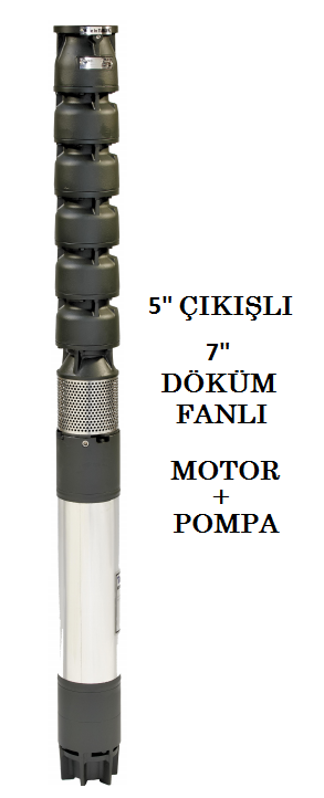 İMPO S 7120/12 - 90 HP DÖKÜM FANLI (KADEMELİ) DERİN KUYU DALGIÇ POMPA