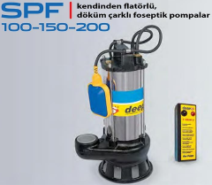 STAR SPF 150 M 1.5 HP 220V KENDİNDEN FLATÖRLÜ DÖKÜM ÇARKLI FOSEPTİK DALGIÇ POMPA