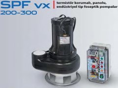 STAR SPF VX 200 - 2 HP 220V TERMİSTÖR KORUMALI PANOLU ENDÜSTRİYEL TİP FOSEPTİK DALGIÇ POMPA