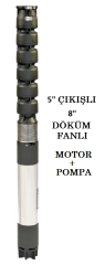 İMPO S 8120/08 - 100 HP DÖKÜM FANLI (KADEMELİ) DERİN KUYU DALGIÇ POMPA