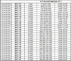 Alarko 6017/43   35Hp  6\'\' Paslanmaz Çelik Derin Kuyu Tek Dalgıç Pompa (Tek Pompa-Pompa Kademesi-Motorsuz) ALK-KPS Serisi