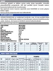 SUMAK, SDT 10/2, 380V, 1HP, PASLANMAZ FOSEPTİK DALGIÇ POMPA