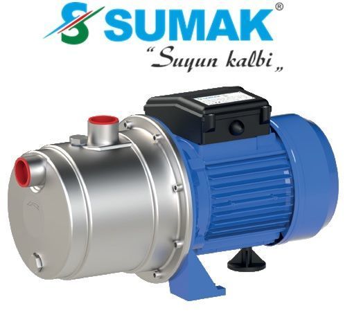 SUMAK, SMINOX 150J-T, 1.5HP, 380V, KENDİNDEN EMİŞLİ, PASLANMAZ, JET POMPA