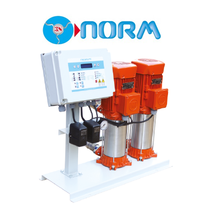 NORM NBH  2/1108 M 2x1.5 HP 220V İKİ POMPALI DÜŞEY MİLLİ ÇOK KADEMELİ PAKET HİDROFOR (ÇİFT POMPALI)