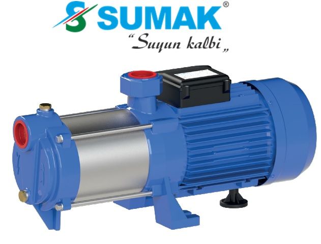 SUMAK, SYM8-300/8, 3HP, 220V, NORİL FANLI, YATAY MİLLİ, KADEMELİ POMPA