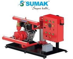 Sumak SMKT 750/2 DJY  1X7.5 Hp, 1X1.8 Hp  Otomatik ve Manuel Marşlı Dizel + Joker Pompalı Yangın Söndürme Hidroforu