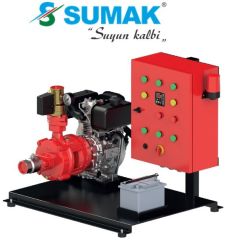 Sumak SMKT 750 EY  1X7.5 Hp 380V  Tek Yatay Pompalı Elektrikli Yangın Söndürme Sistemi