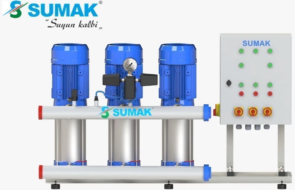 SUMAK, SHT16C 850/8 PFK, 3x6.3 KW, 380V, 2900 d/d, ÜÇ POMPALI, FREKANS KONTROLLÜ HİDROFOR