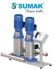 SUMAK, SHTPD8B 300/10 SMART, 2x3 HP, 380V, ÇİFT POMPALI DİJİTAL PANOLU HİDROFOR