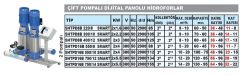 SUMAK, SHTPD8B 400/12 SMART, 2x4 HP, 380V, ÇİFT POMPALI DİJİTAL PANOLU HİDROFOR