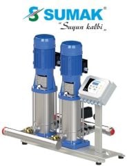 SUMAK, SHTPD16B 550/10 SMART, 2x5.5 HP, 380V, ÇİFT POMPALI DİJİTAL PANOLU HİDROFOR
