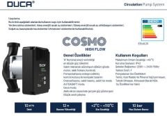 DUCA, COSMO-B 25-8-180, BRONZ GÖVDELİ, FREKANS KONTROLLÜ SİRKÜLASYON POMPASI