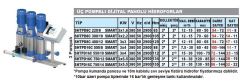 SUMAK, SHTPD16C 750/12 SMART, 3x7.5 HP, 380V, ÜÇ POMPALI DİJİTAL PANOLU HİDROFOR