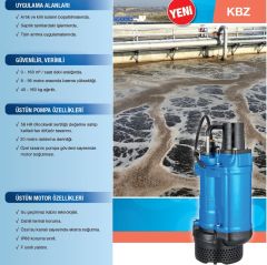 ALARKO, KBZ 21.5 , 2HP, 380V, ENDÜSTRİYEL TİP, DRENAJ DALGIÇ POMPASI (2'')