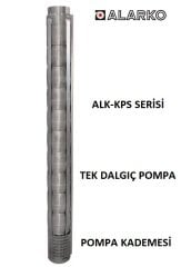 Alarko 8125/02-AA   17.5Hp  8\'\' Paslanmaz Çelik Derin Kuyu Tek Dalgıç Pompa (Tek Pompa-Pompa Kademesi-Motorsuz) ALK-KPS Serisi