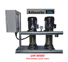 ATLANTİS YKSS 7-8KT 2x3 HP 380V ÇİFT POMPALI PASLANMAZ ÇELİK FANLI PAKET HİDROFOR