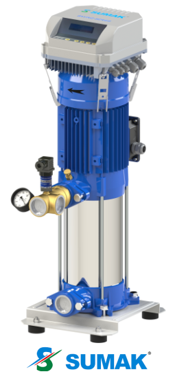 SHT8A 300/8 FK 3 HP 380V TEK POMPALI DÜŞEY MİLLİ FREKANS KONTROLLÜ HİDROFOR