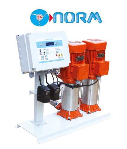 NORM NBH  2/1307 T 2x7.5 HP 380V DÜŞEY ÇİFT POMPALI TAM OTOMATİK PAKET HİDROFOR