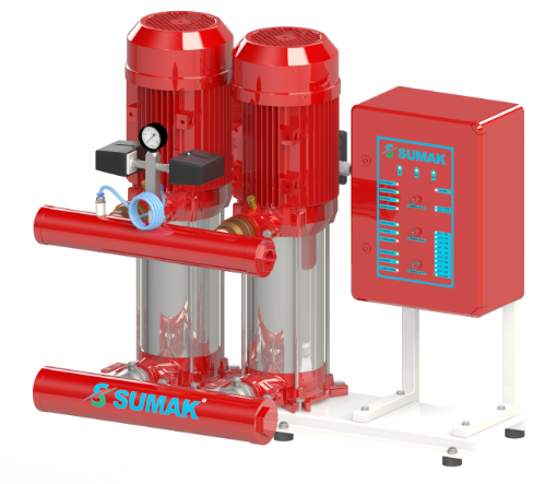 SHT 16 B 550/5 EEY 2x5.5 HP 380V ÇİFT POMPALI ELEKTRİKLİ YANGIN HİDROFORLARI