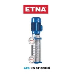 Etna APS KO-ST 16/9-75  10Hp 380V Komple Paslanmaz Çelik Dik Milli Çok Kademeli Kompakt Yapılı Yüksek Verimli Santrifüj Pompa - Aisi 304 - (2900 d/dk)