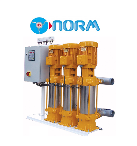 NORM NBH  3/1104 T 3x1 HP 380V DÜŞEY 3 POMPALI TAM OTOMATİK PAKET HİDROFOR