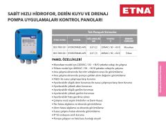 Etna HYDROPAN4D-APS  0.37-7.5kW 380V  İki Pompalı Sistemler Sabit Hızlı Hidrofor ve Derin Kuyu Sondaj Drenaj Dalgıç Pompa Uygulamaları İçin Kontrol Panosu