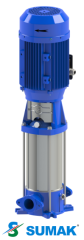 SHTPD8-300/10 3 HP 380V DÜŞEY MİLLİ PASLANMAZ ÇARK VE DİFÜZÖRLÜ INLINE POMPA