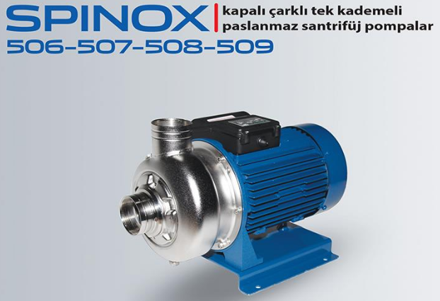 STAR  SPİNOX 506-M - 1.5 HP 220V KOMPLE PASLANMAZ KAPALI ÇARKLI SANTRİFÜJ POMPA
