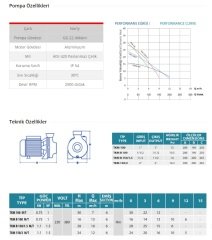 Empo TKM B 100 M   1Hp 220V   Tek Kademeli Santrifüj Pompa