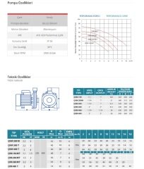 Empo  ÇKM 400 T     4Hp 380V   Çift Kademeli Santrifüj Pompa (1 1/4'' GİRİŞ ÇIKIŞ)