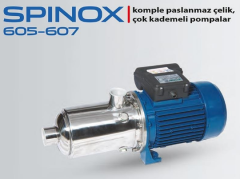 STAR SPİNOX 605 T - 1 HP 380V KOMPLE PASLANMAZ ÇELİK ÇOK KADEMELİ POMPA