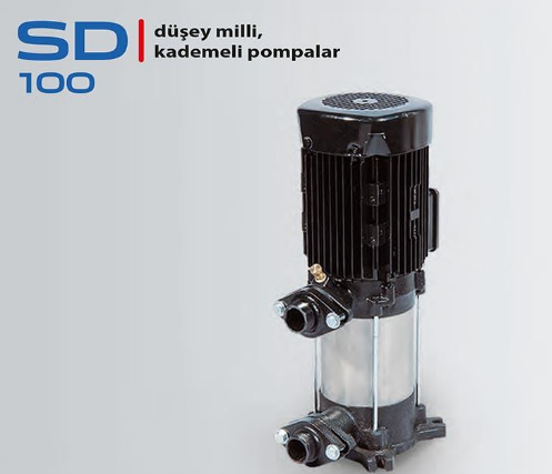 STAR SD 100/5 T - 5.5 HP 380V DÜŞEY MİLLİ KADEMELİ POMPA (NORİL FANLI)