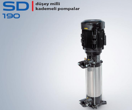 STAR SD 190/6 T - 25 HP 380V DÜŞEY MİLLİ KADEMELİ POMPA (NORİL FANLI)