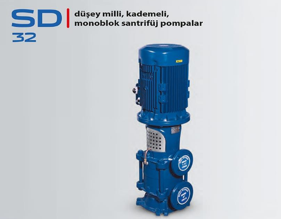 STAR SD 32/4 - 10 HP 380V DÜŞEY MİLLİ KADEMELİ POMPA (DÖKÜM FANLI)