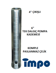 İMPO SS 660/17 - 35 HP TEK KOMPLE PASLANMAZ ÇELİK DALGIÇ POMPA KADEMESİ