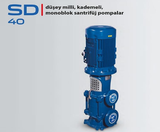 STAR SD 40/2 - 10 HP 380V DÜŞEY MİLLİ KADEMELİ POMPA (DÖKÜM FANLI)