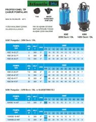 Atlantis Blu 150KBS 22-49T   12Hp 380V  Profesyonel Tip Karıştırıcılı Çamur Pompa (1450 devir / Dk.)