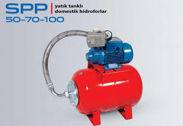 STAR SPP-Y 100 M - 1 HP 220V 24 LT YATIK TANKLI DOMESTİK PAKET HİDROFOR