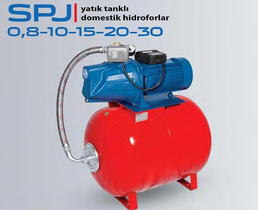 STAR SPJ-Y 10 M - 0.85 HP 220V 50 LT YATIK TANKLI DOMESTİK PAKET HİDROFOR