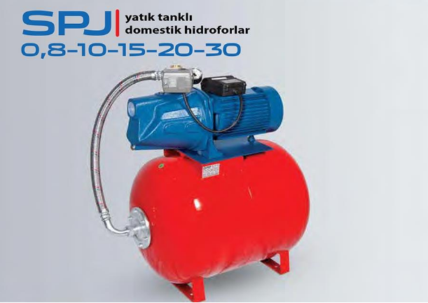 STAR SPJ-Y 15 M - 1.5 HP 220V 50 LT YATIK TANKLI DOMESTİK PAKET HİDROFOR