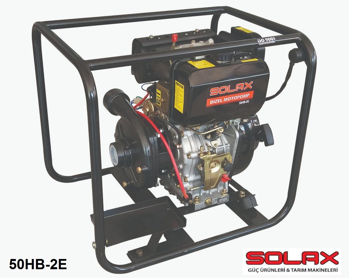 SOLAX 50HB-2E   2''X 2'' DİZEL İPLİ MARŞLI YÜKSEK BASINÇLI MOTOPOMP (SU MOTORU / AKÜSÜZ)