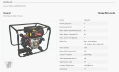 SOLAX 50HB-2E   2''X 2'' DİZEL İPLİ MARŞLI YÜKSEK BASINÇLI MOTOPOMP (SU MOTORU / AKÜSÜZ)