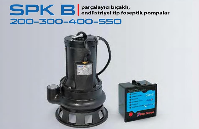 STAR SPK B 550 T- 5.5 HP 380V PARÇALAYICI BIÇAKLI ENDÜSTRİYEL FOSEPTİK DALGIÇ POMPA