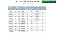 Atlantis 6K3500T   35Hp 380V  6'' Dalgıç Motor (Yerli-Su Soğutmalı)