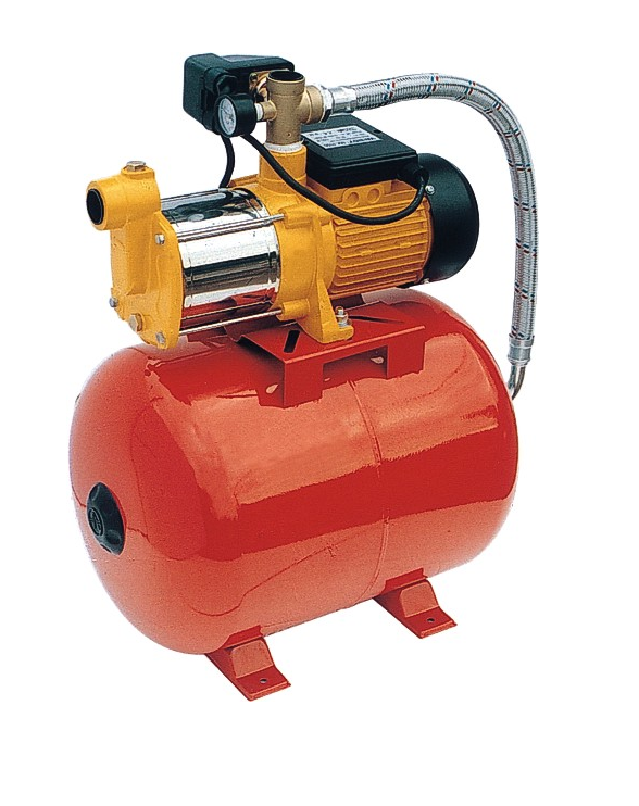 VORTEX VKP S/S 9-08 M - 3.5 HP 220V 50 LT TANKLI YATAY PASLANMAZ ÇELİK FANLI PAKET HİDROFOR