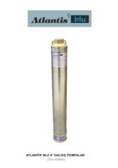 Atlantis Blu  4SD610-1.1   1.5Hp  4\'\' Tek Dalgıç Pompa-Çok Kademeli (Kademe-Motorsuz)