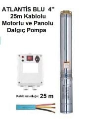 Atlantis Blu 4SDM1010   2Hp 220V   4\'\'  Dalgıç Pompa  (25m kablolu, motorlu, panolu)